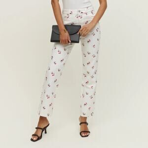 Reformation Cherries High Rise Straight Jeans